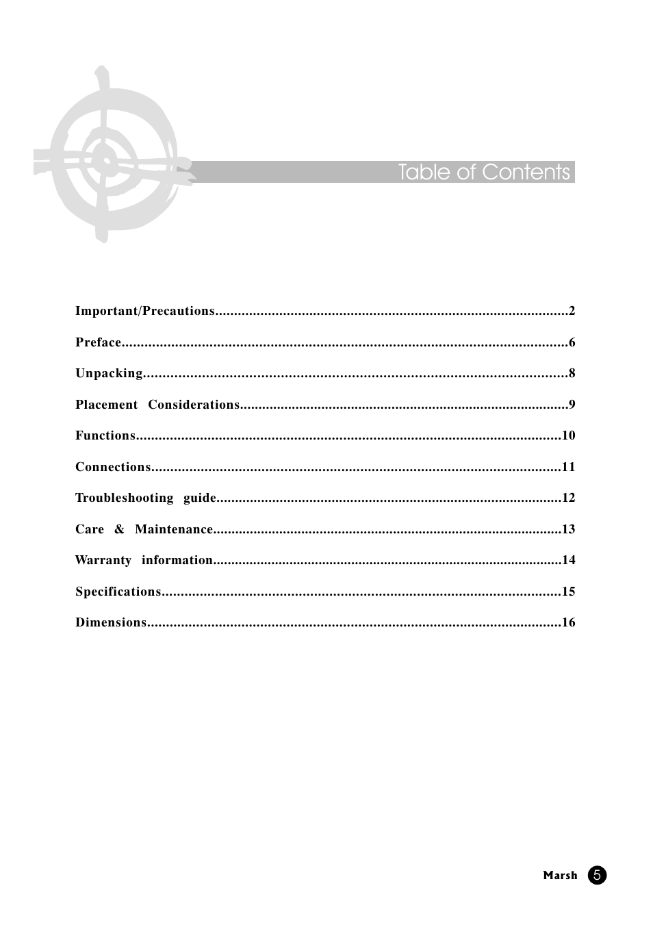 Marsh Sound Design P2000-T Hybrid-Tube Line Amplifier User Manual | Page 5 / 20