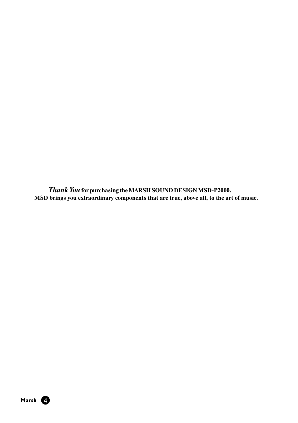 Marsh Sound Design P2000-B High Performance Line Amplifier User Manual | Page 4 / 20