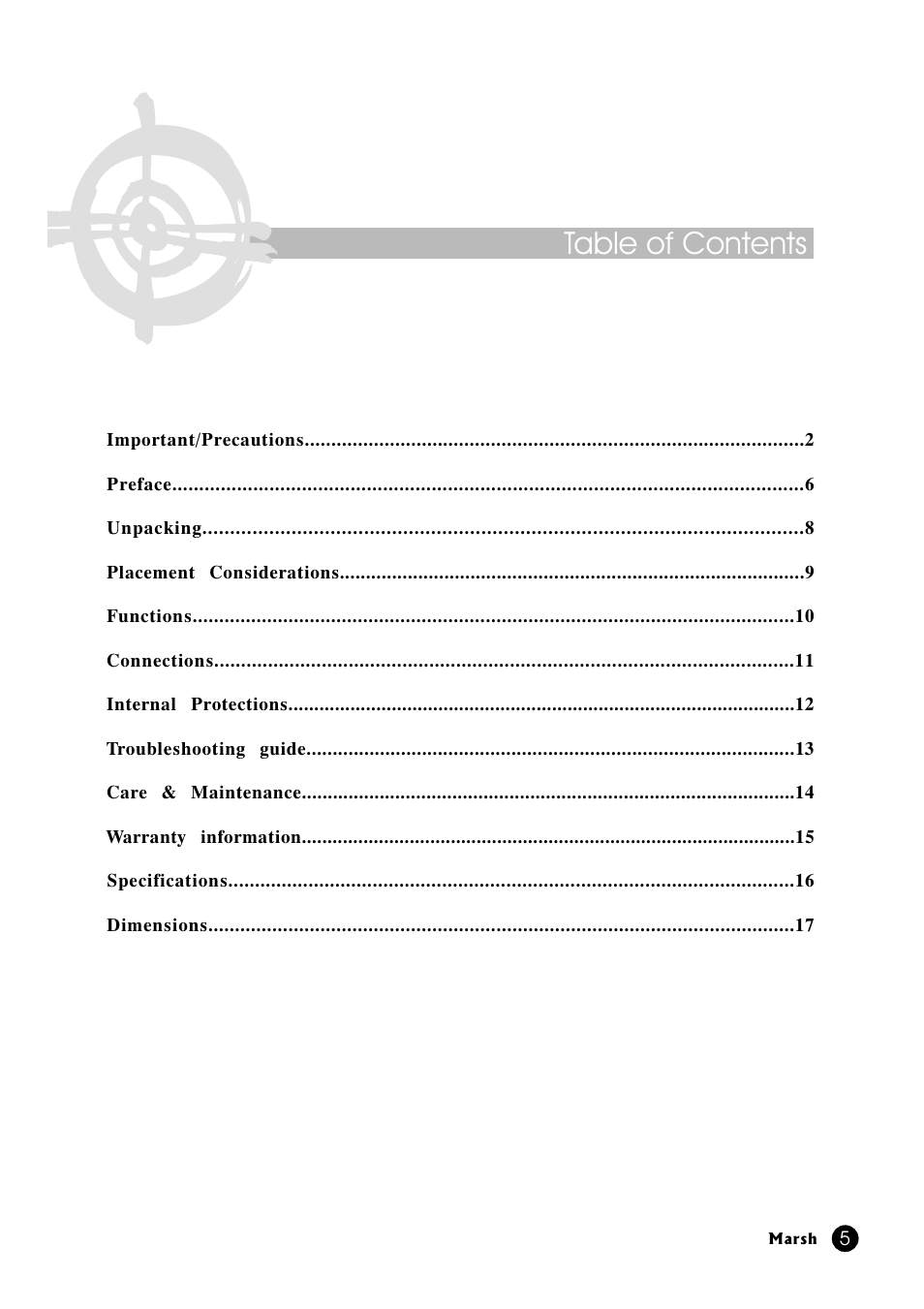 Marsh Sound Design A-200 Stereo Power Amplifier User Manual | Page 5 / 20