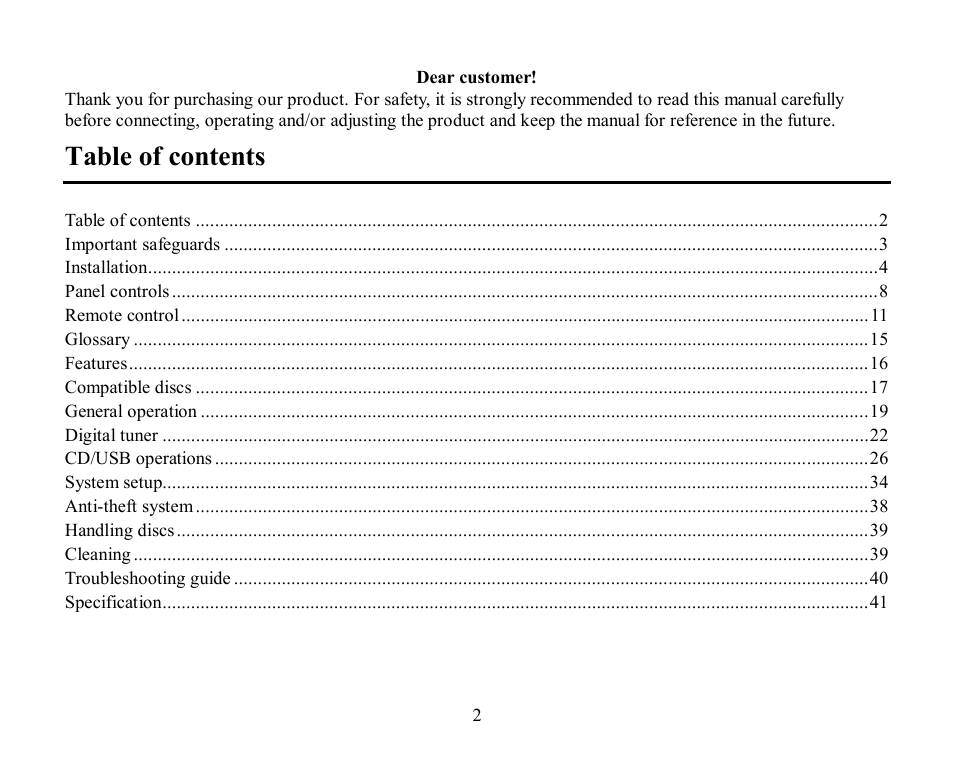 Hyundai H-CMD7084 User Manual | Page 2 / 83