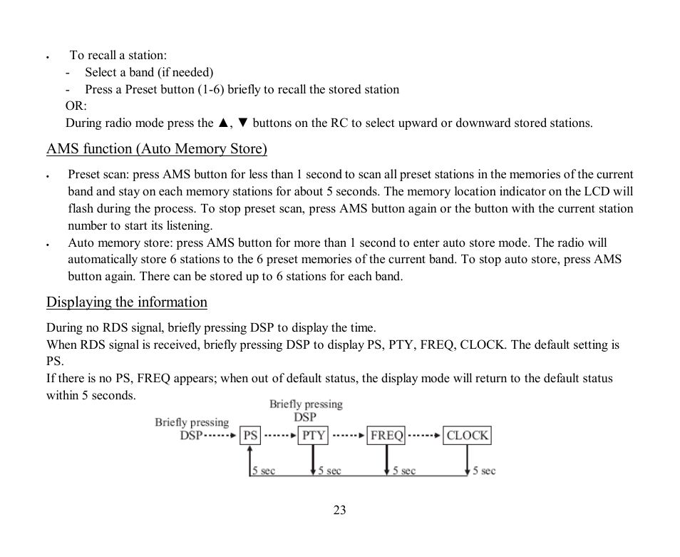 Displaying the information | Hyundai H-CMD7084 User Manual | Page 23 / 83