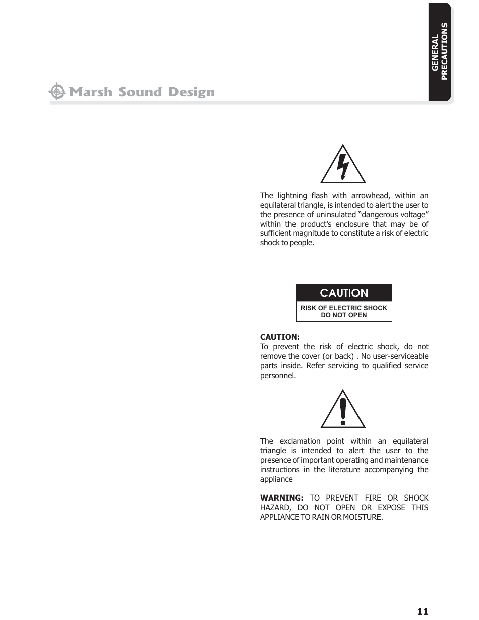 Marsh sound design | Marsh Sound Design HT 750,3 Channel Power Amplifier User Manual | Page 11 / 16