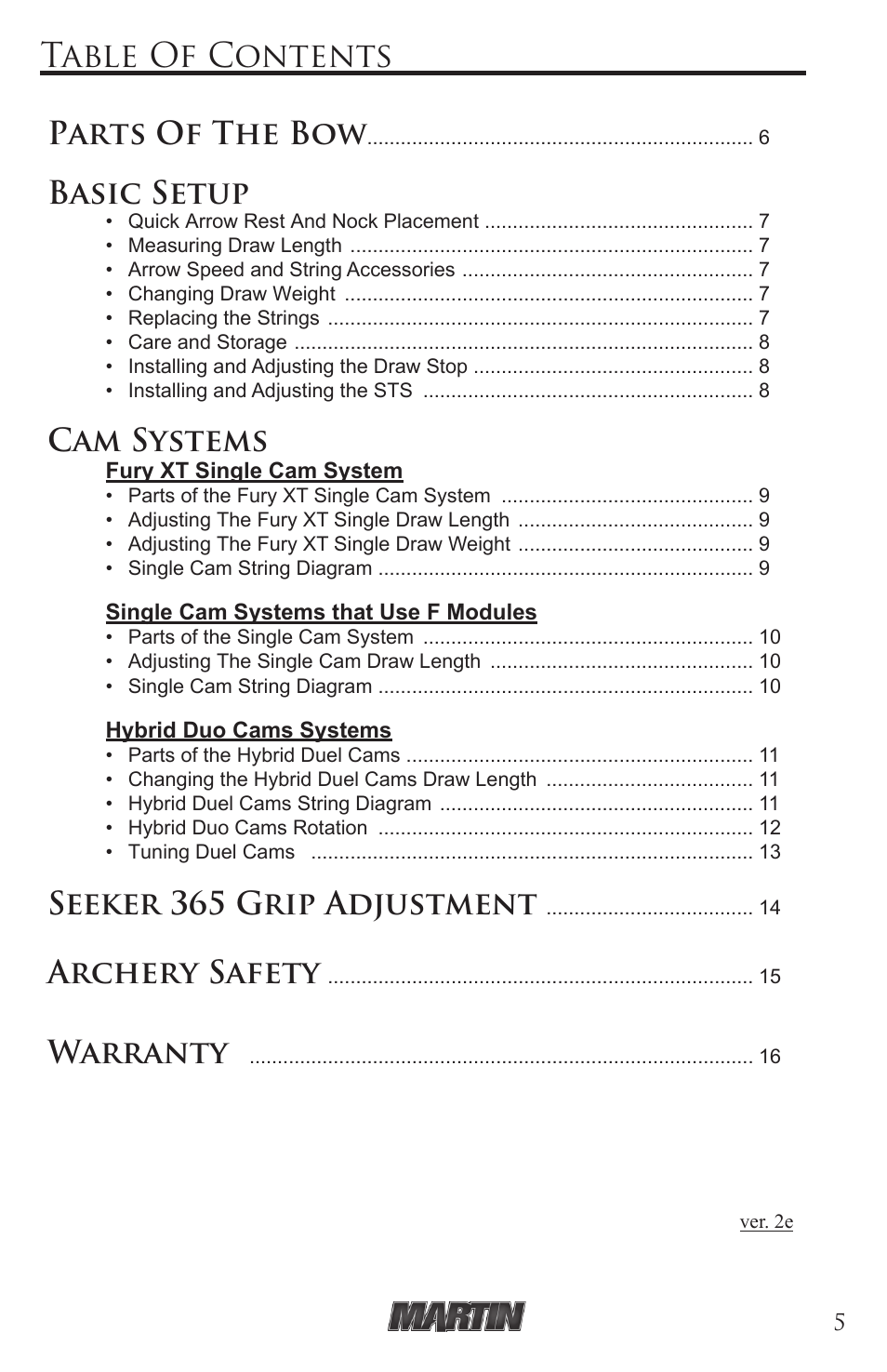 Martin Archery Martin Compound User Manual | Page 5 / 16