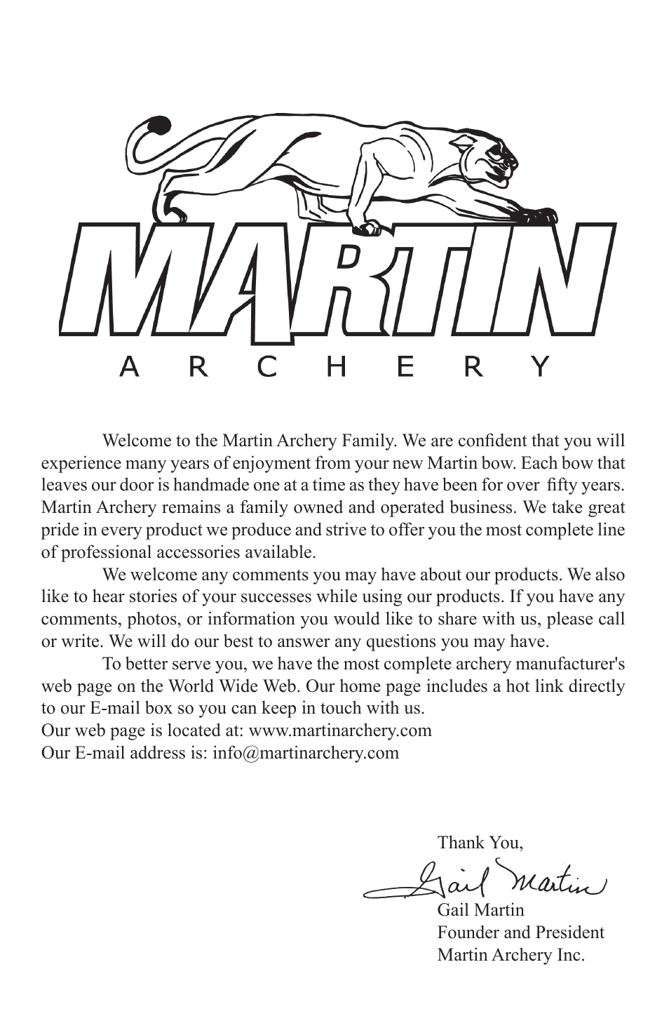Martin Archery Martin Compound Bow User Manual | Page 2 / 24