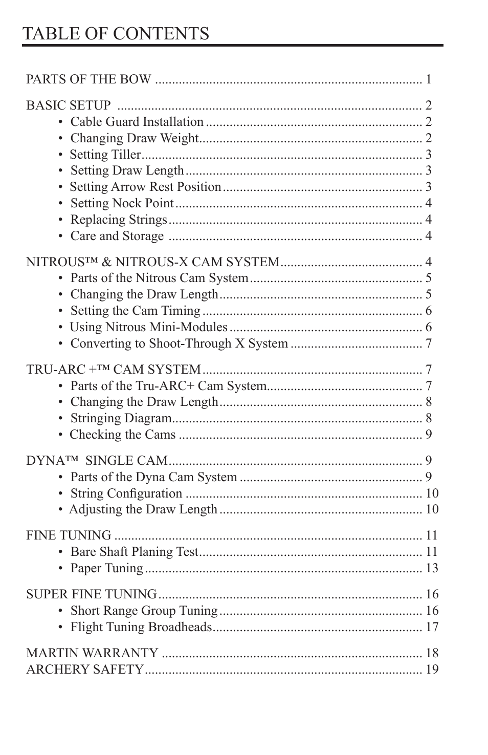 Martin Archery Martin Compound Bow User Manual | Page 3 / 24