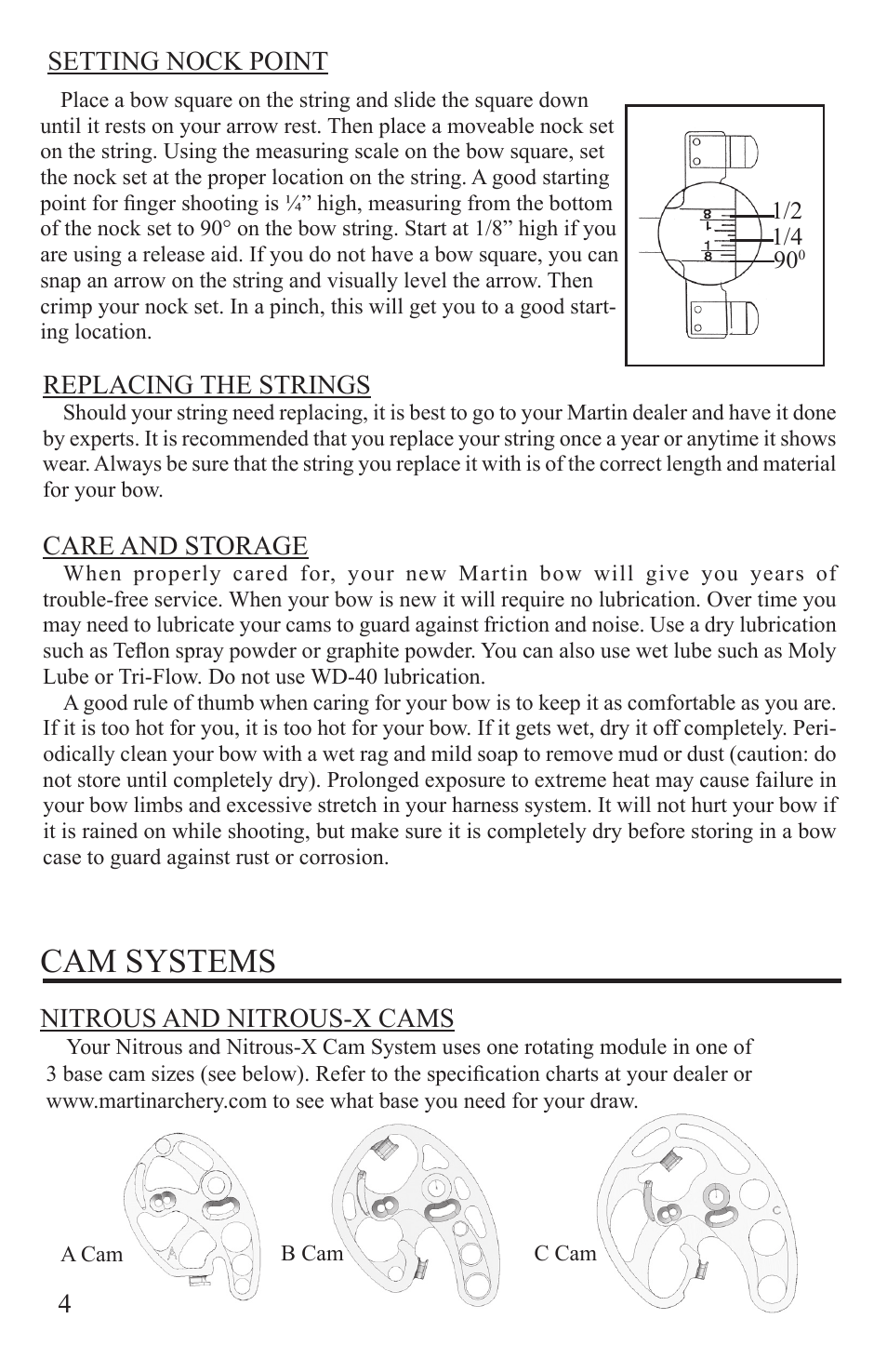 Cam systems | Martin Archery Martin Compound Bow User Manual | Page 8 / 24