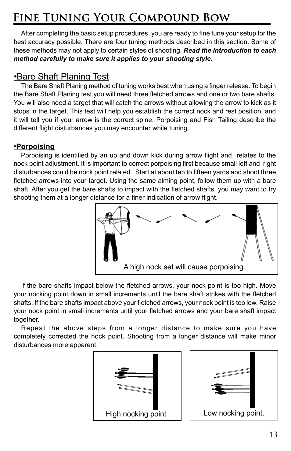 Fine tuning your compound bow, Bare shaft planing test | Martin Archery Martin Bow User Manual | Page 13 / 20