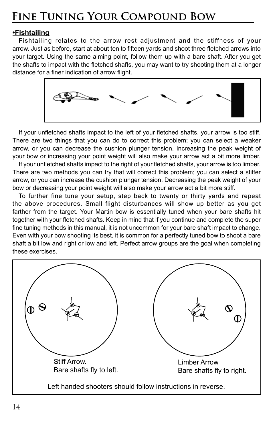 Fine tuning your compound bow | Martin Archery Martin Bow User Manual | Page 14 / 20