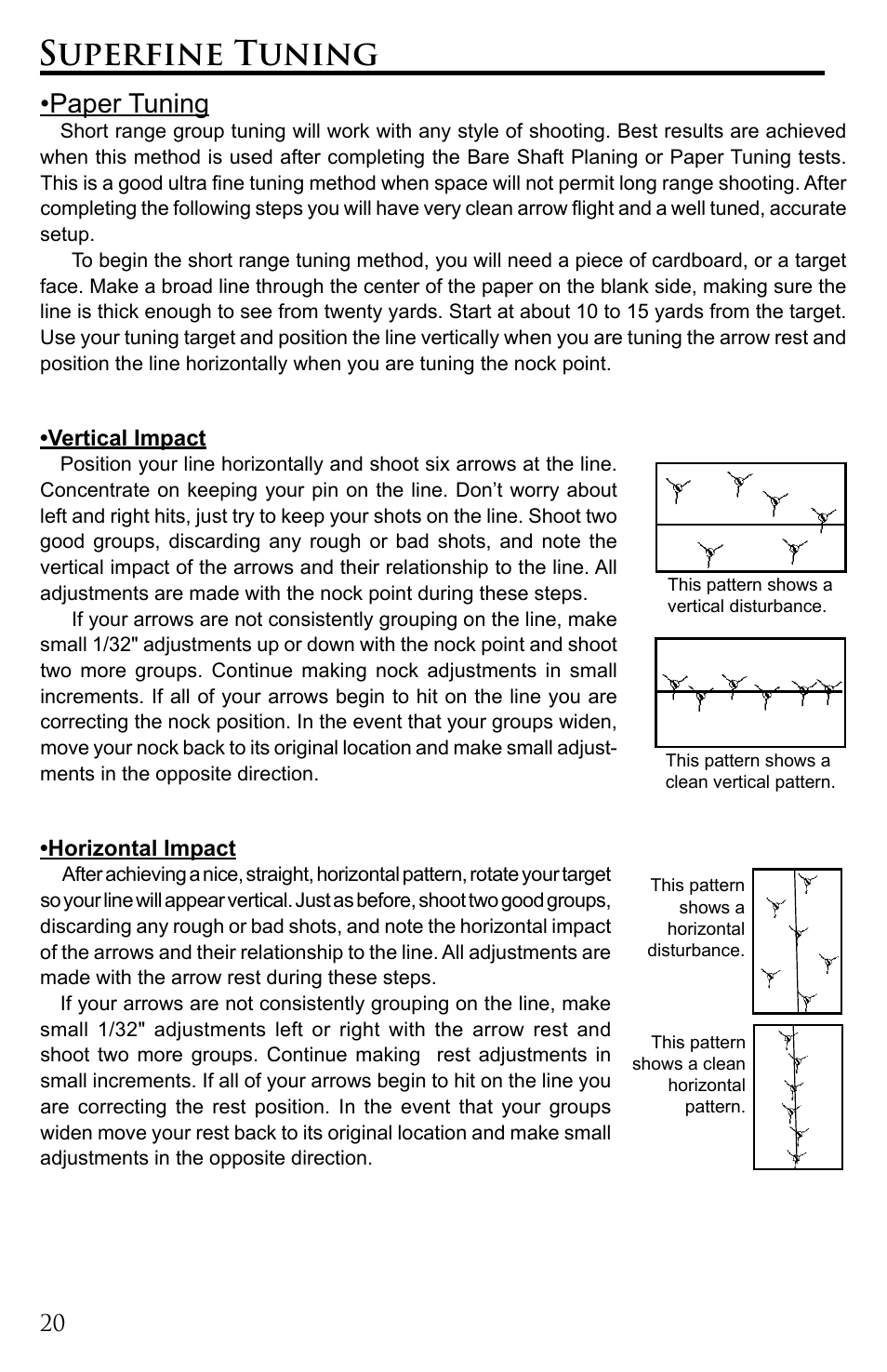 Superfine tuning, Paper tuning | Martin Archery Bow User Manual | Page 20 / 24