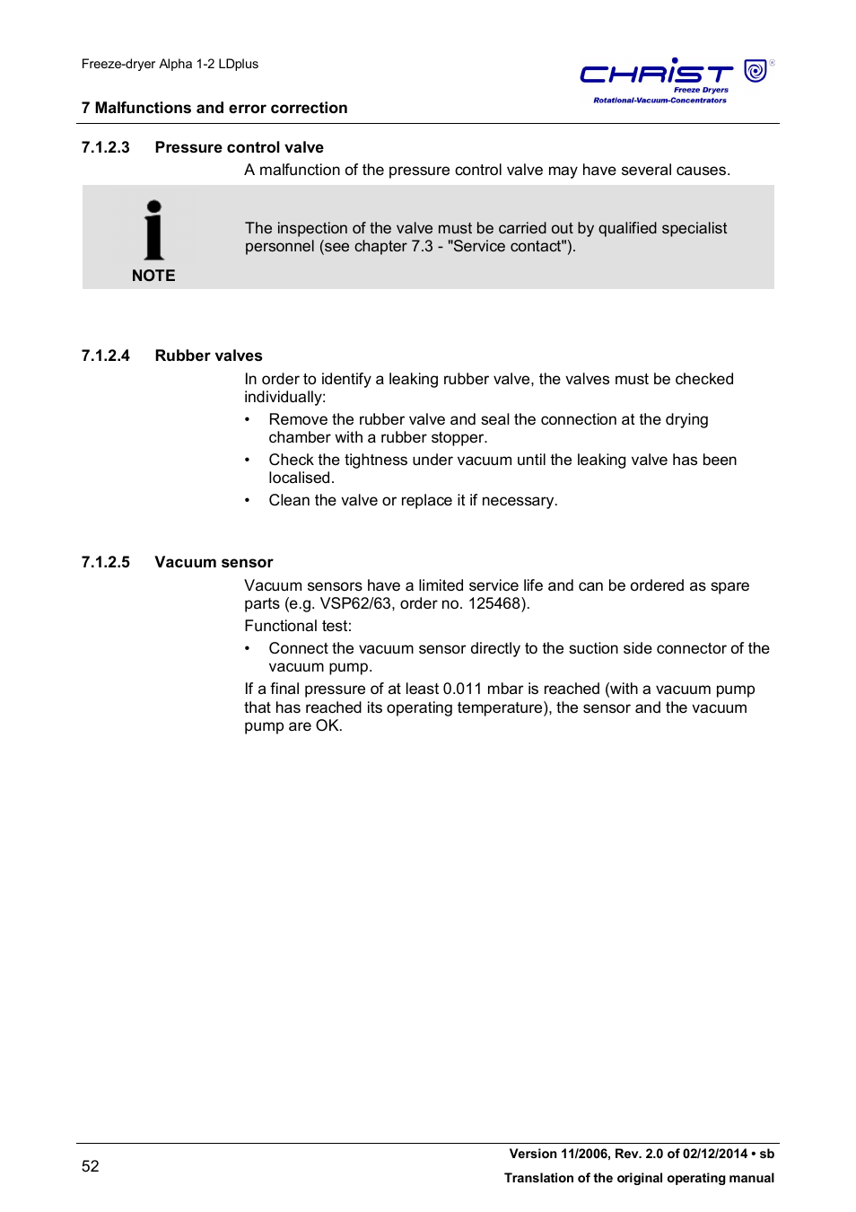 Martin Christ Alpha 1-2 LDplus User Manual | Page 52 / 96