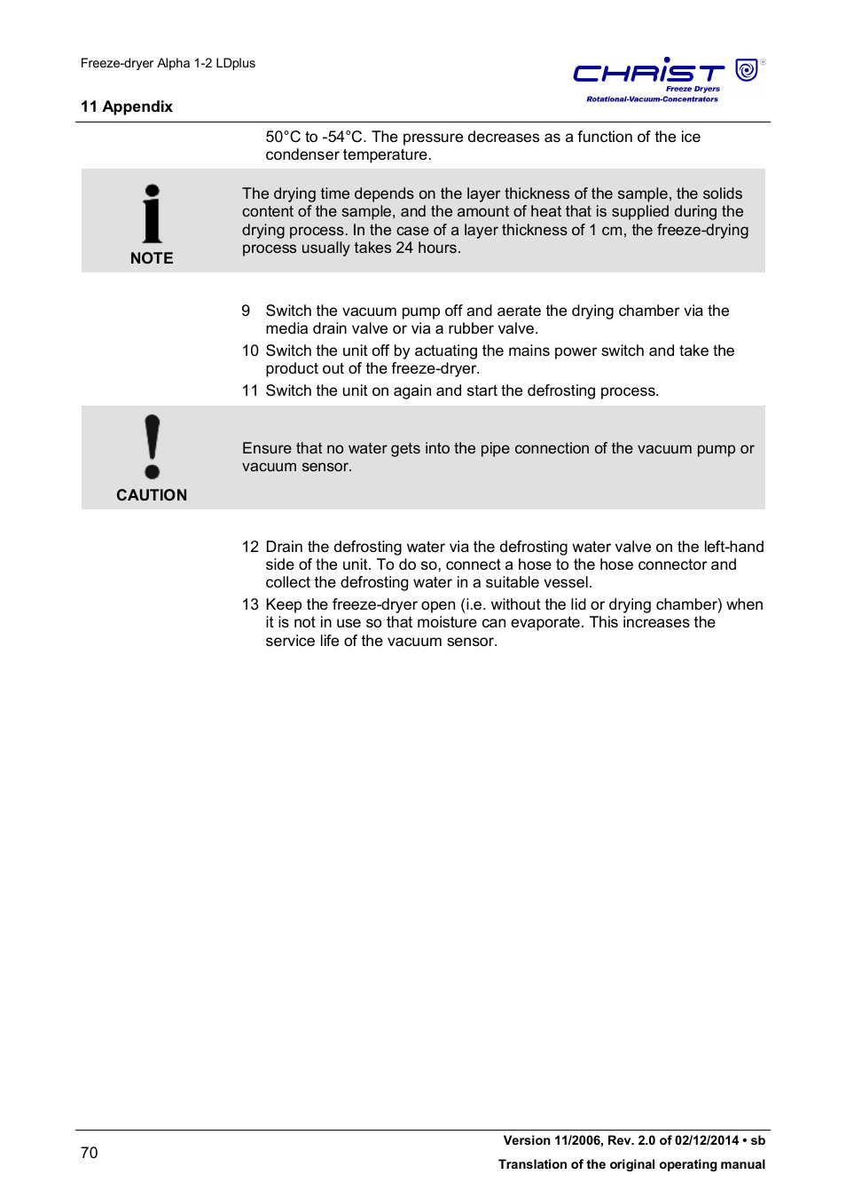 Martin Christ Alpha 1-2 LDplus User Manual | Page 70 / 96