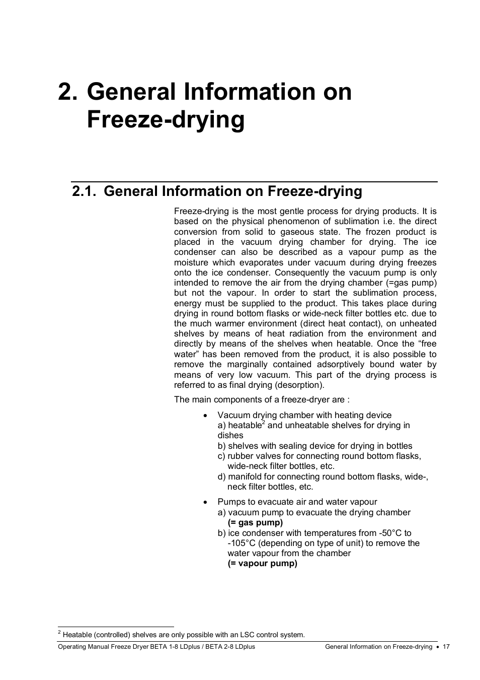 General information on freeze-drying | Martin Christ Beta 2-8 LDplus User Manual | Page 17 / 89