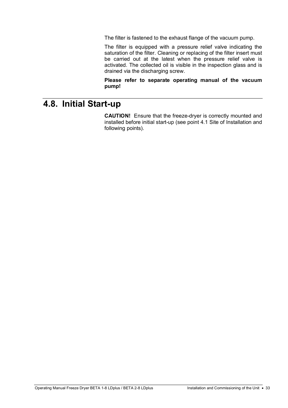 Initial start-up | Martin Christ Beta 2-8 LDplus User Manual | Page 33 / 89