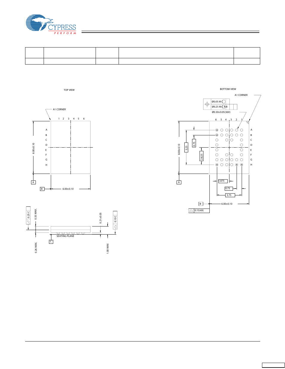 Ordering information, Package diagrams | Cypress CY62138EV30 User Manual | Page 8 / 9