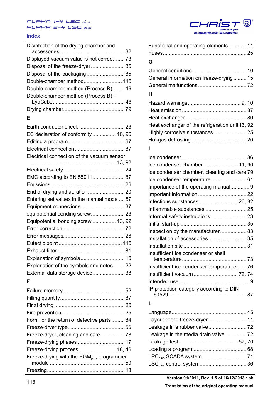 Martin Christ Alpha 2-4 LSCplus User Manual | Page 118 / 121