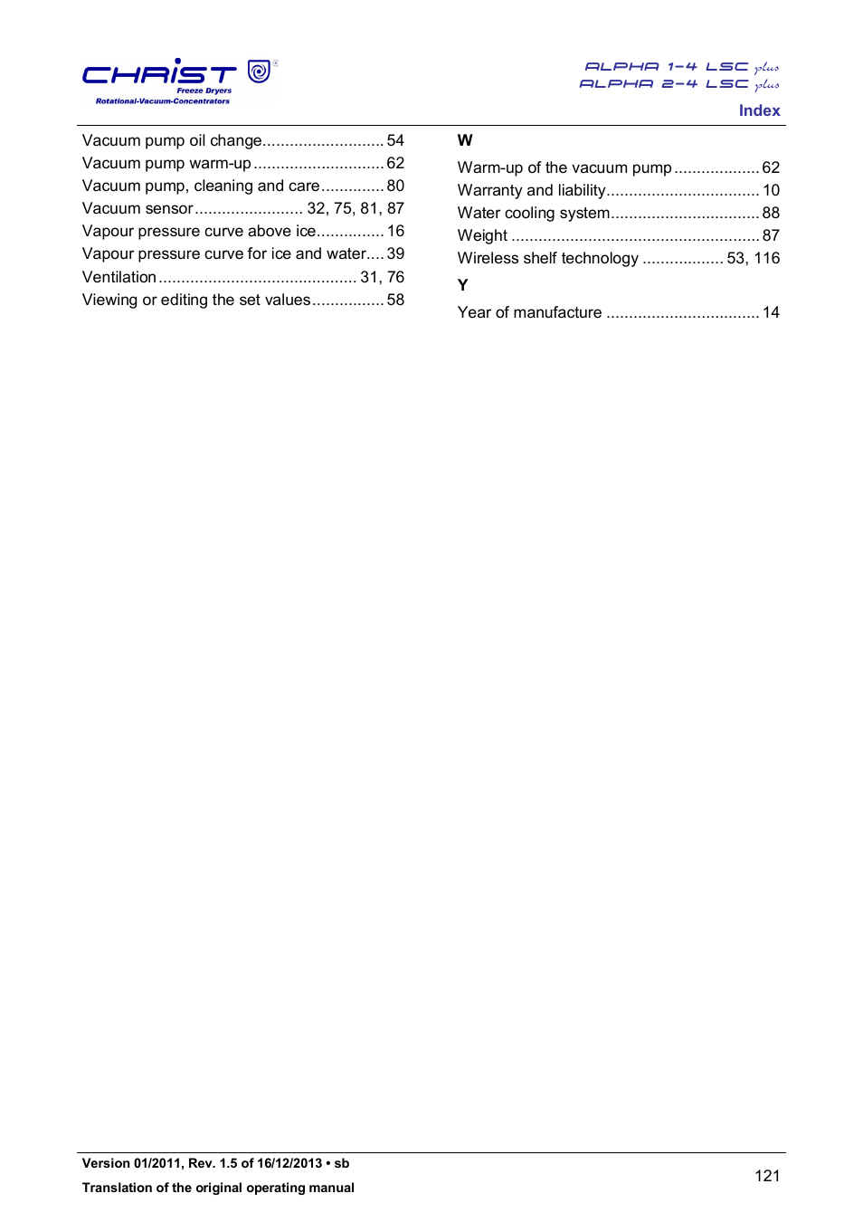 Martin Christ Alpha 2-4 LSCplus User Manual | Page 121 / 121