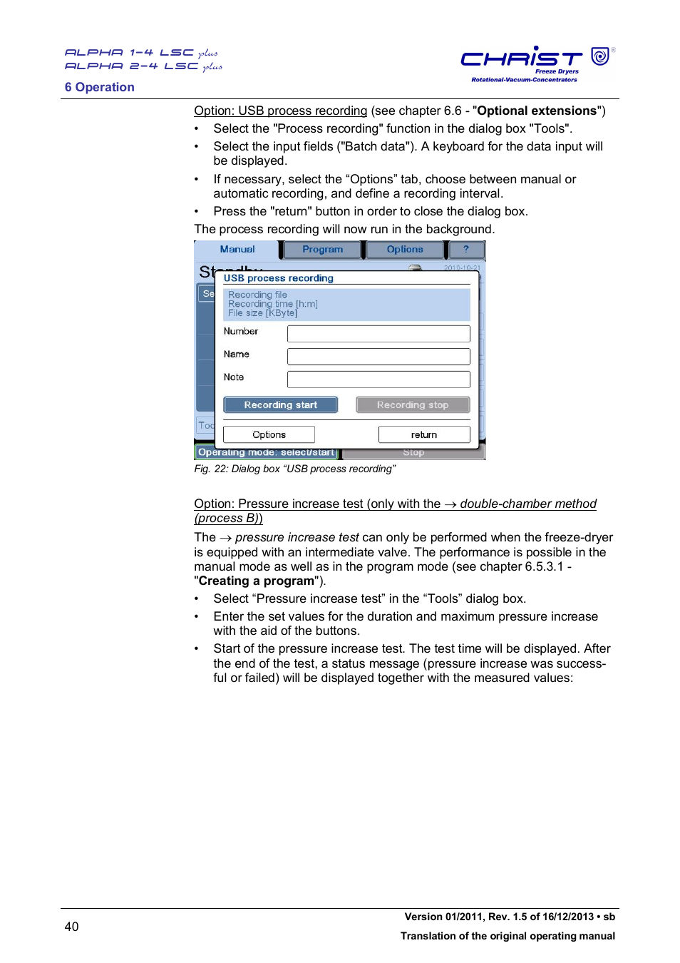 Martin Christ Alpha 2-4 LSCplus User Manual | Page 40 / 121