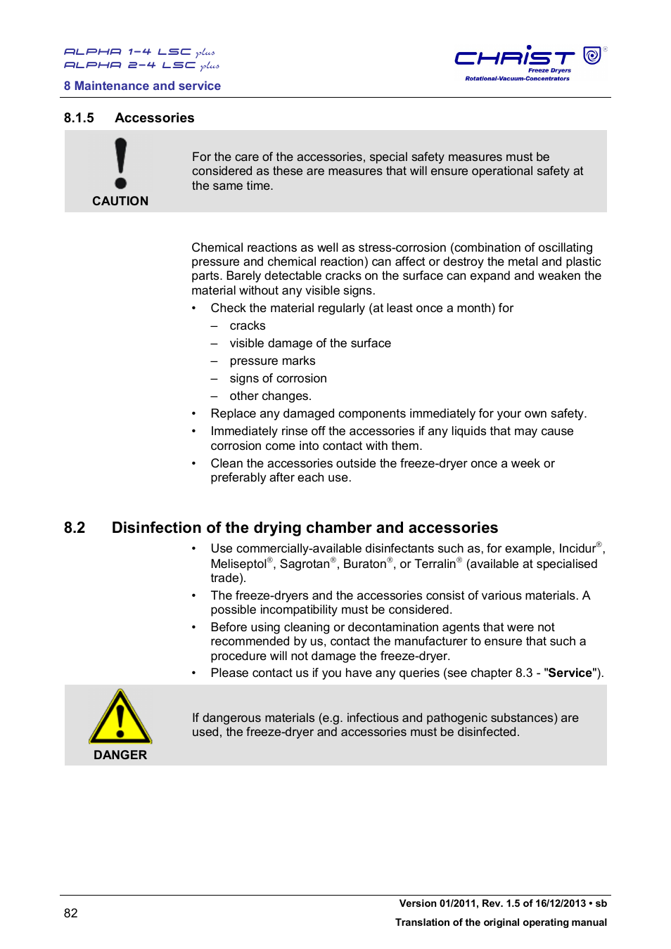 5 accessories | Martin Christ Alpha 2-4 LSCplus User Manual | Page 82 / 121