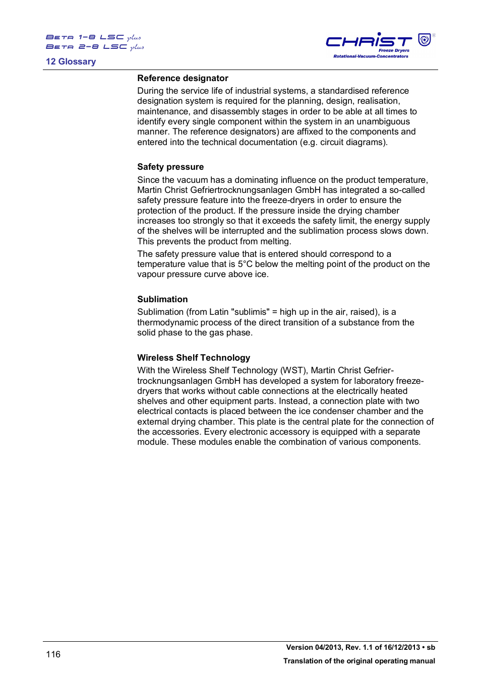 Martin Christ Beta 2-8 LSCplus User Manual | Page 116 / 121