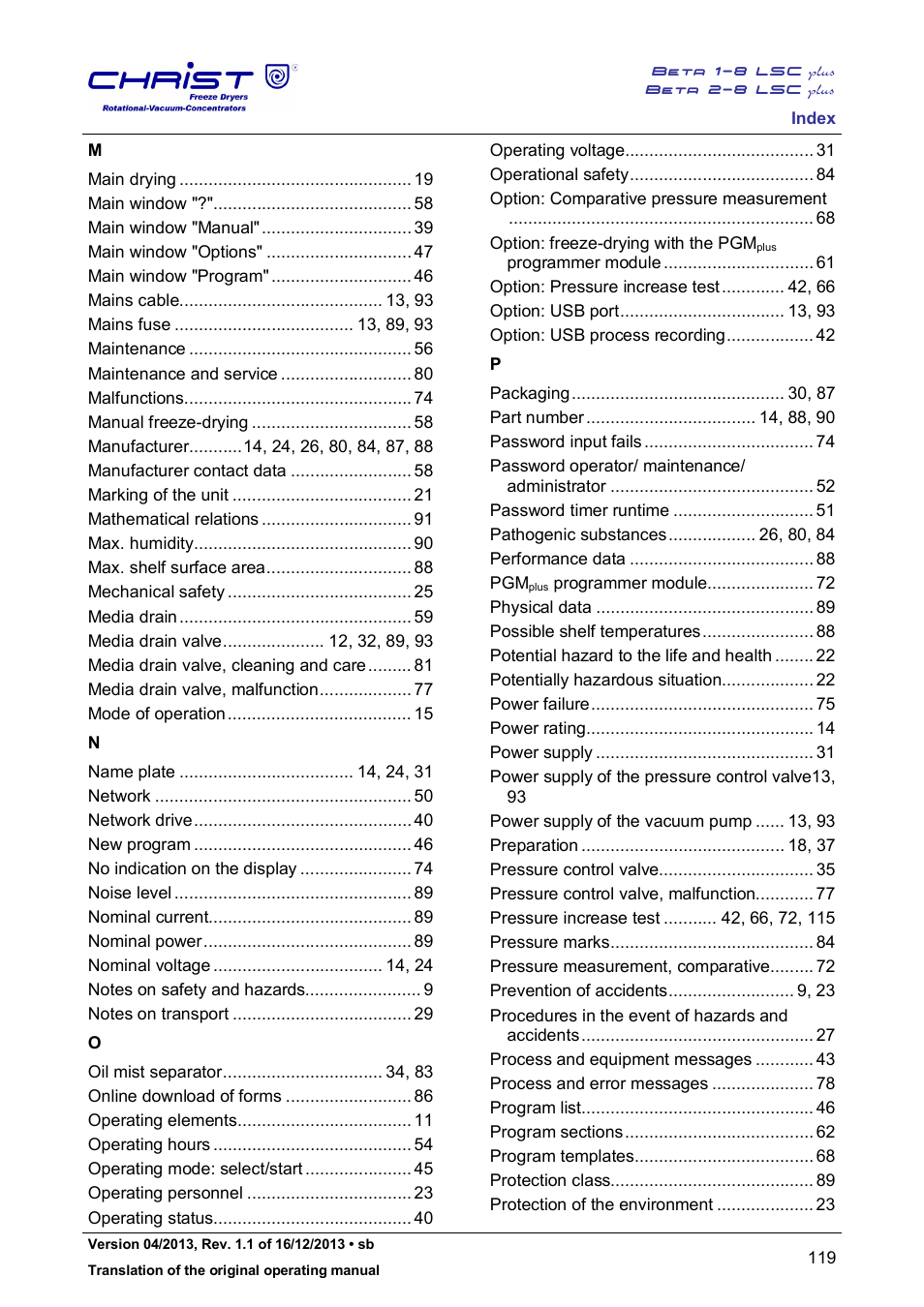 Martin Christ Beta 2-8 LSCplus User Manual | Page 119 / 121