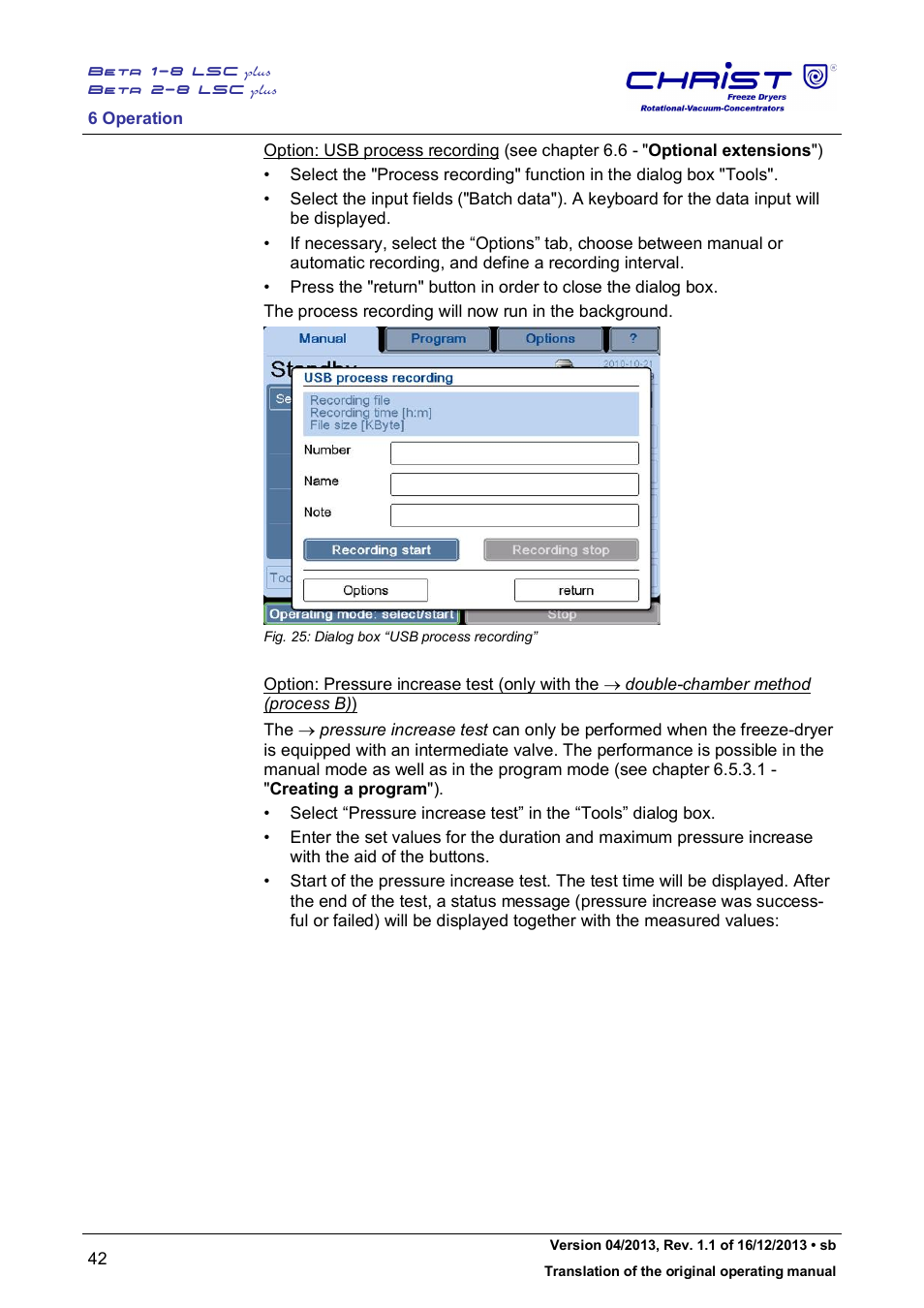 Martin Christ Beta 2-8 LSCplus User Manual | Page 42 / 121