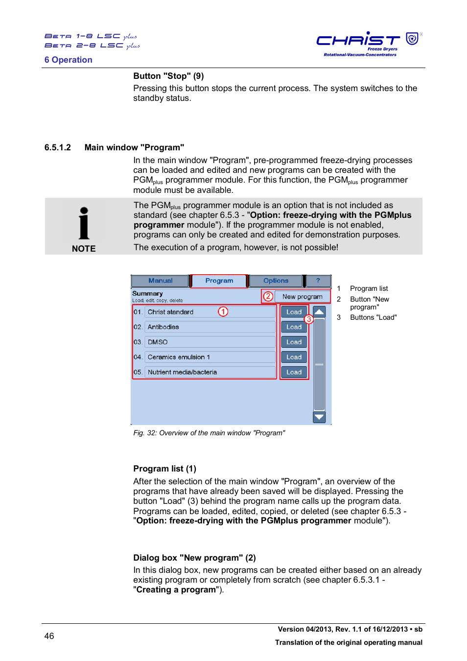 Martin Christ Beta 2-8 LSCplus User Manual | Page 46 / 121