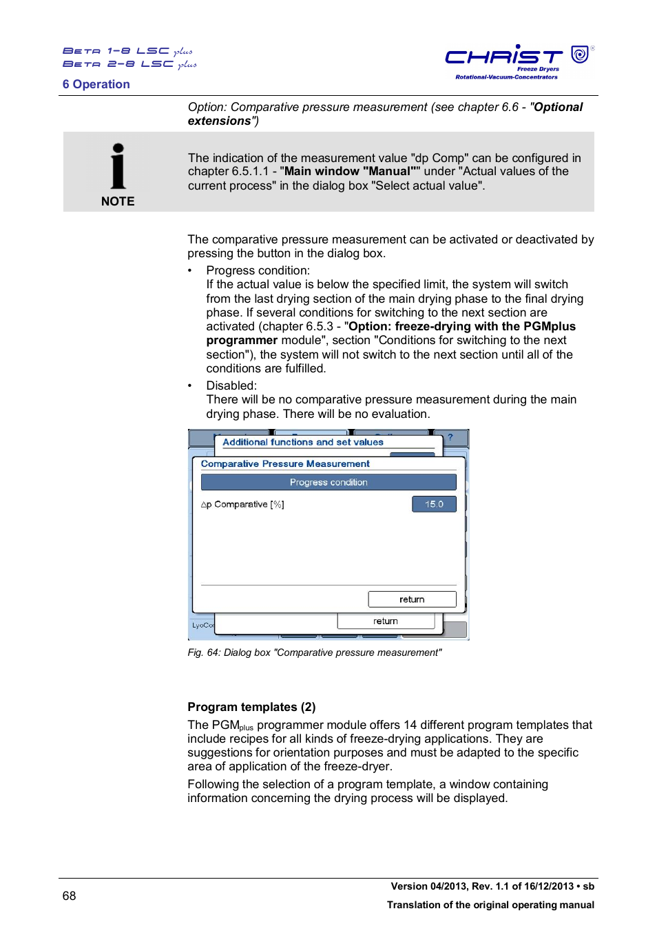 Martin Christ Beta 2-8 LSCplus User Manual | Page 68 / 121