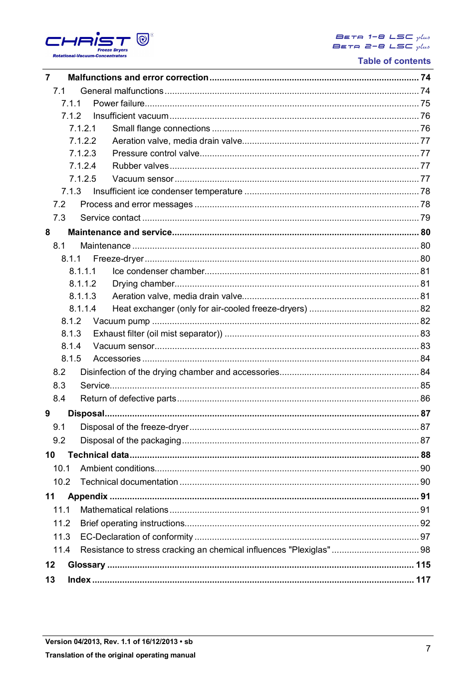 Martin Christ Beta 2-8 LSCplus User Manual | Page 7 / 121