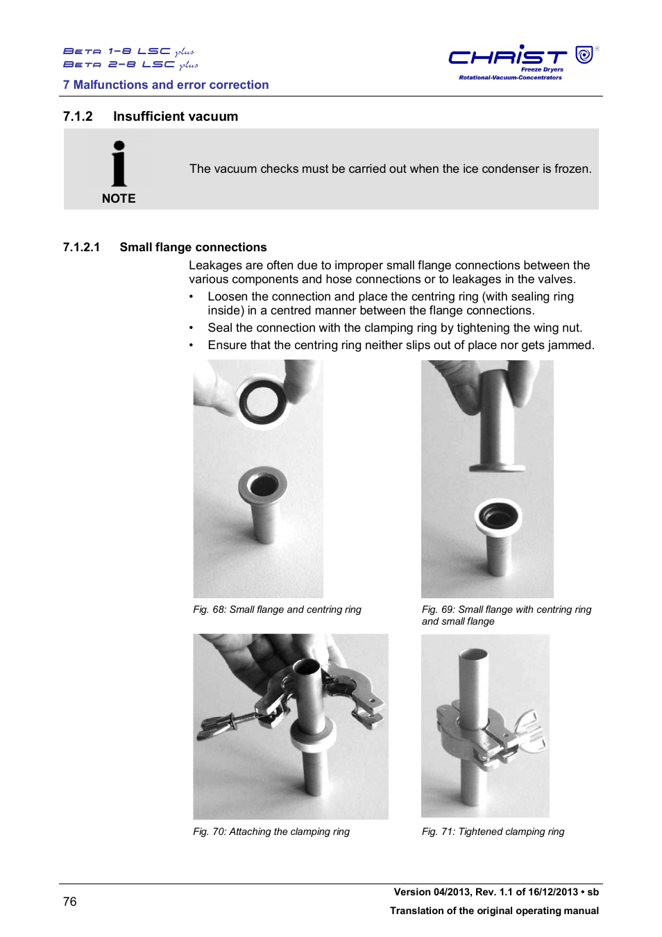 2 insufficient vacuum | Martin Christ Beta 2-8 LSCplus User Manual | Page 76 / 121