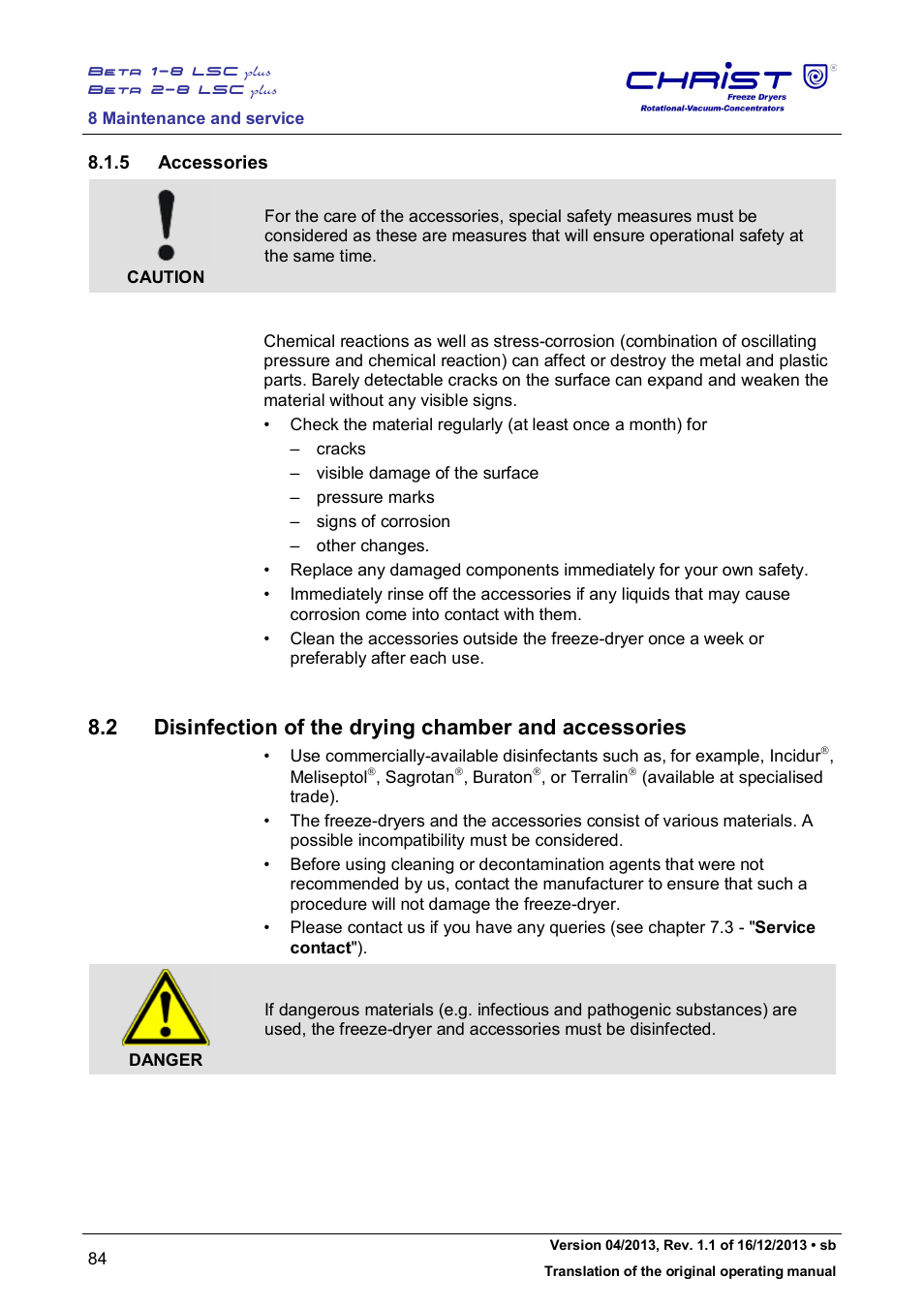 5 accessories | Martin Christ Beta 2-8 LSCplus User Manual | Page 84 / 121