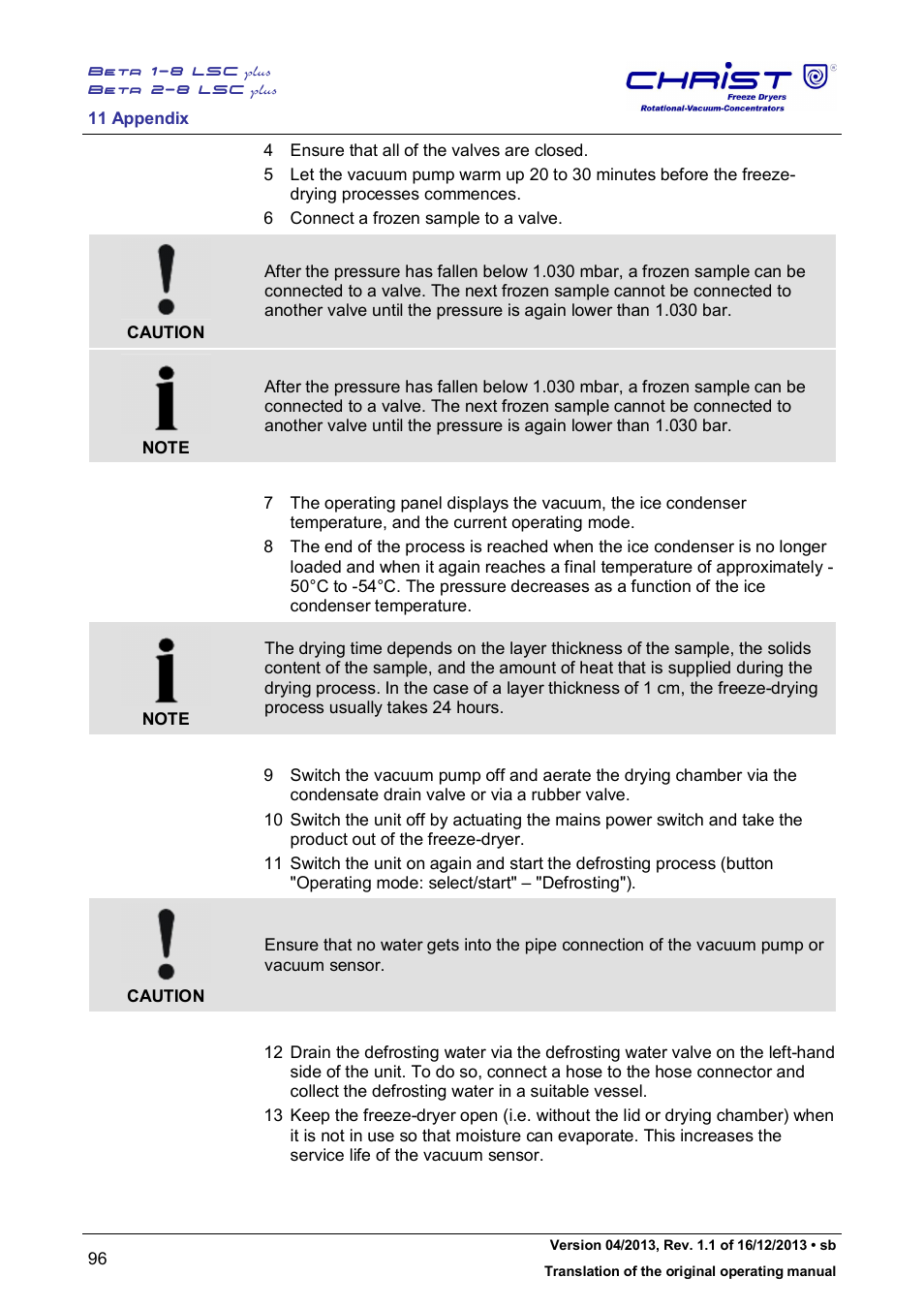 Martin Christ Beta 2-8 LSCplus User Manual | Page 96 / 121