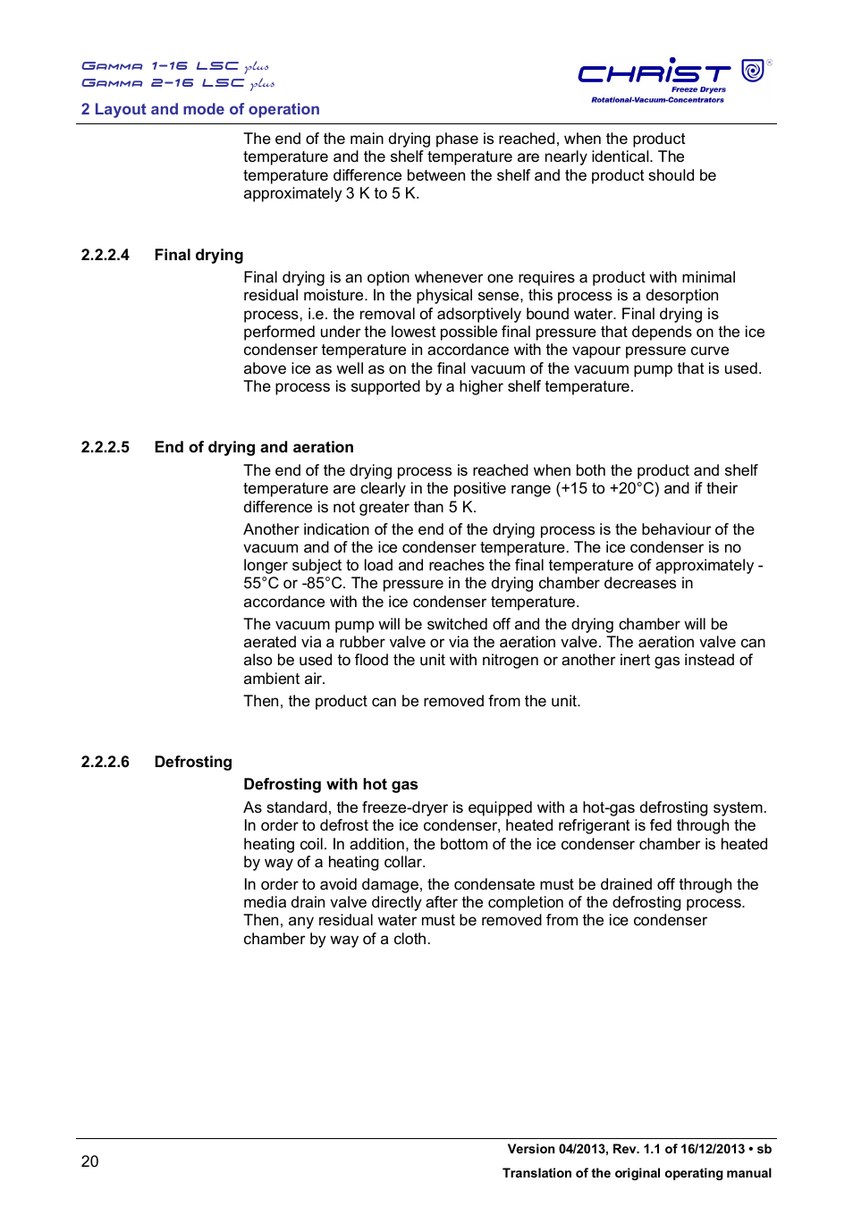 Martin Christ Gamma 2-16 LSCplus User Manual | Page 20 / 121