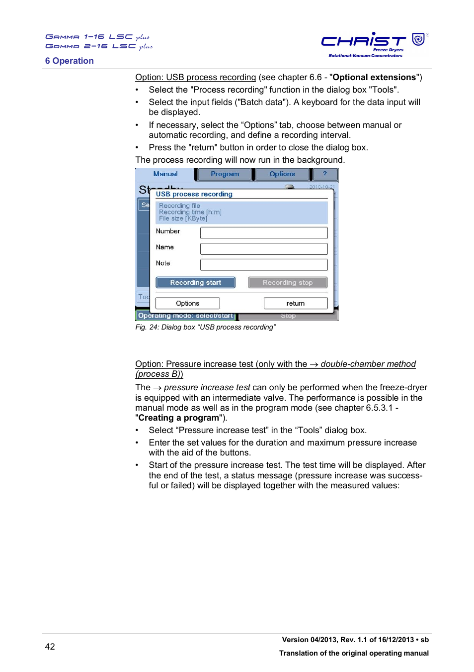 Martin Christ Gamma 2-16 LSCplus User Manual | Page 42 / 121