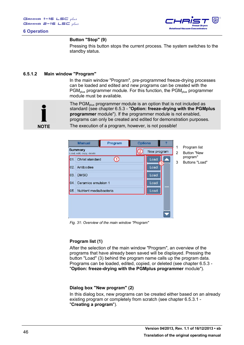 Martin Christ Gamma 2-16 LSCplus User Manual | Page 46 / 121