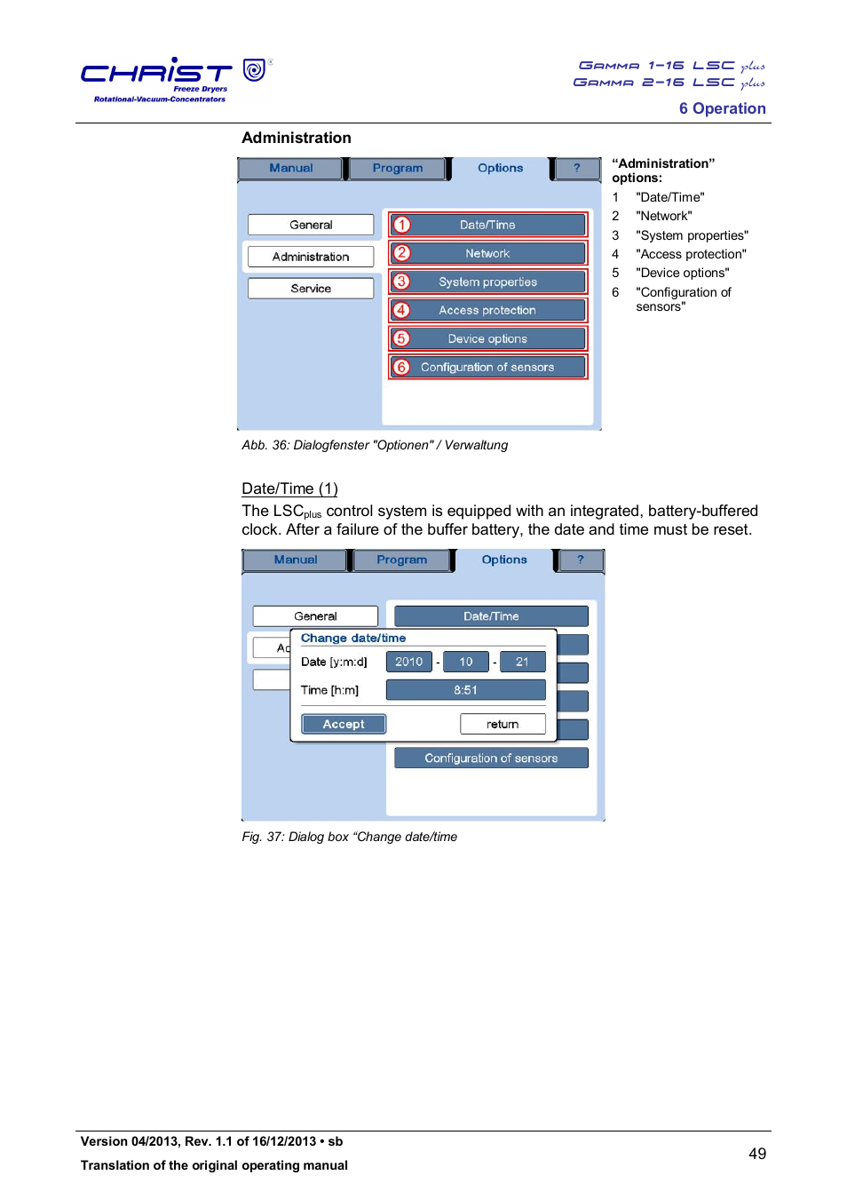 Martin Christ Gamma 2-16 LSCplus User Manual | Page 49 / 121