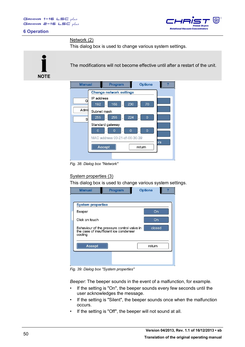 Martin Christ Gamma 2-16 LSCplus User Manual | Page 50 / 121