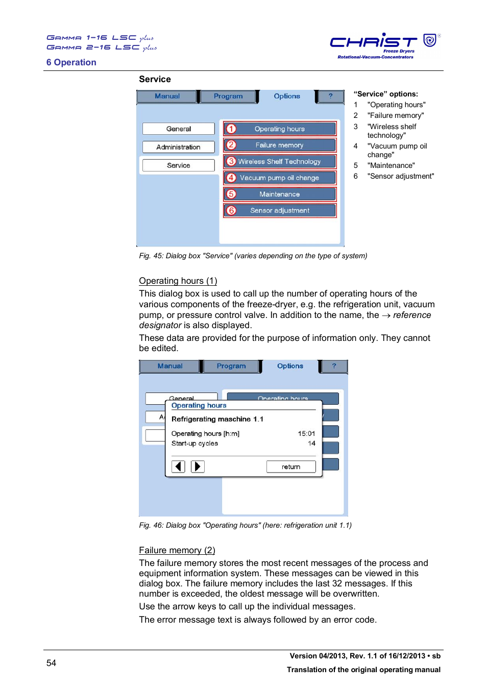 Martin Christ Gamma 2-16 LSCplus User Manual | Page 54 / 121