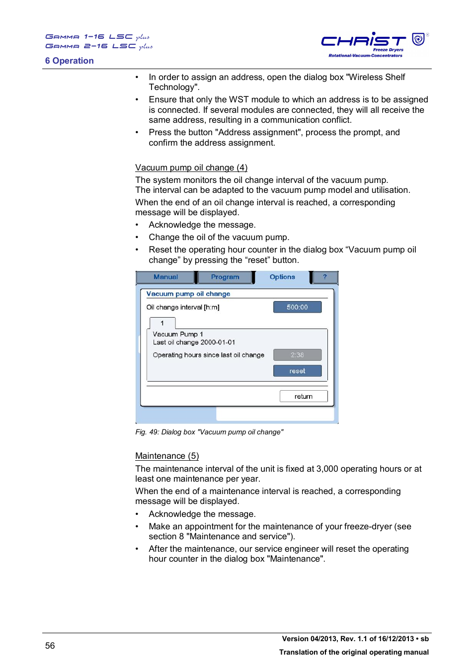Martin Christ Gamma 2-16 LSCplus User Manual | Page 56 / 121