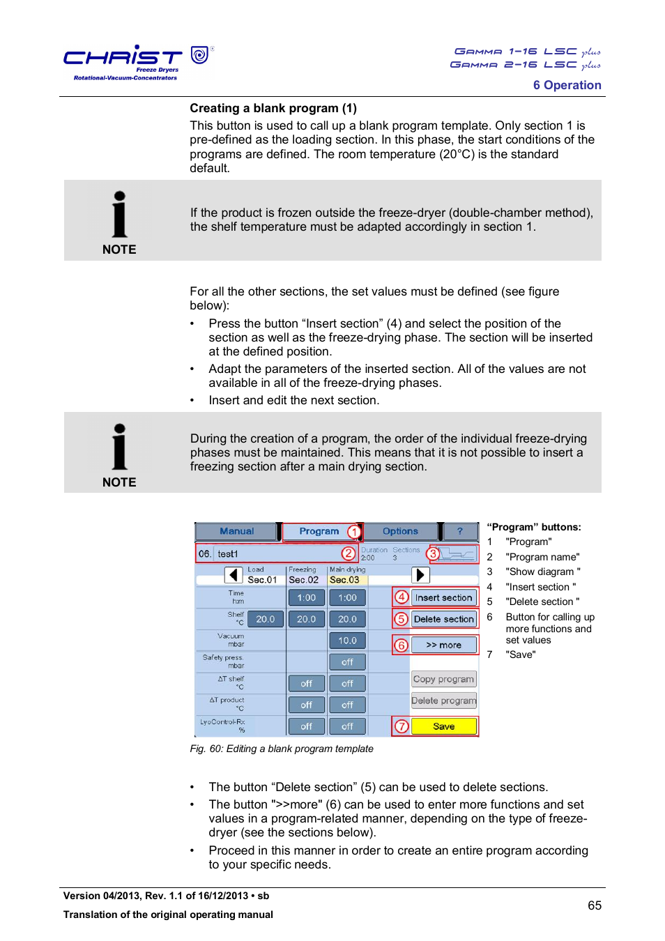Martin Christ Gamma 2-16 LSCplus User Manual | Page 65 / 121