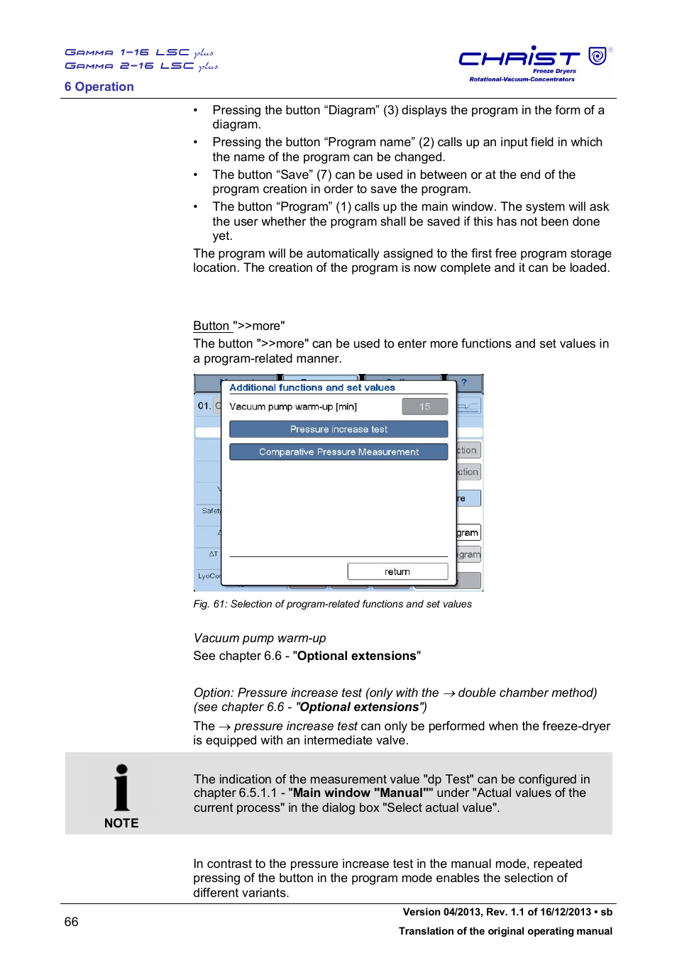 Martin Christ Gamma 2-16 LSCplus User Manual | Page 66 / 121