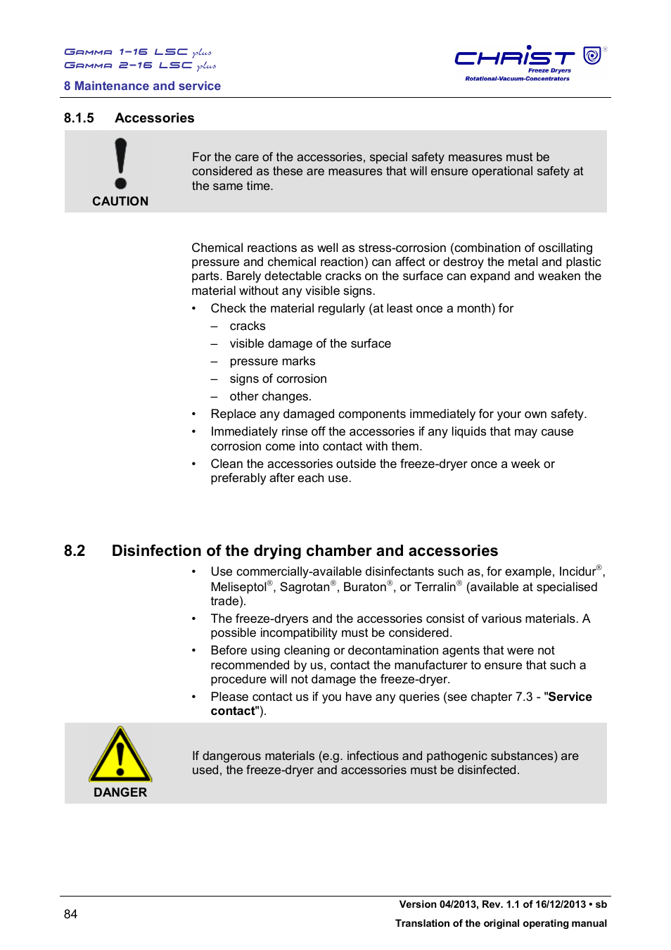 5 accessories | Martin Christ Gamma 2-16 LSCplus User Manual | Page 84 / 121
