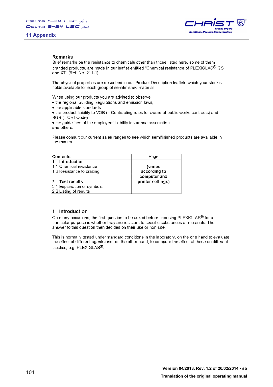 Martin Christ Delta 2-24 LSCplus User Manual | Page 104 / 127