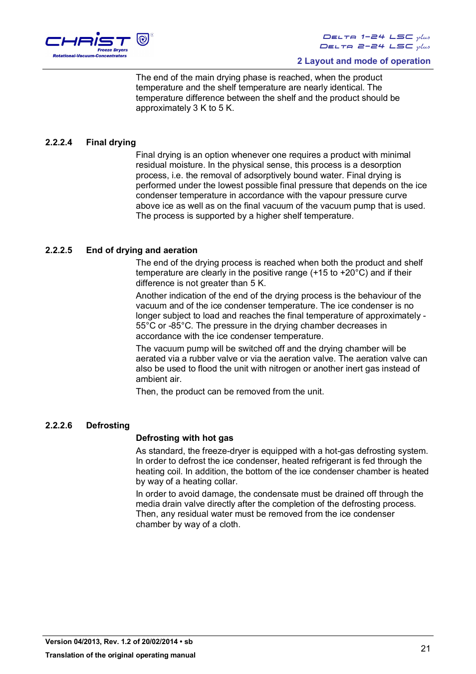 Martin Christ Delta 2-24 LSCplus User Manual | Page 21 / 127