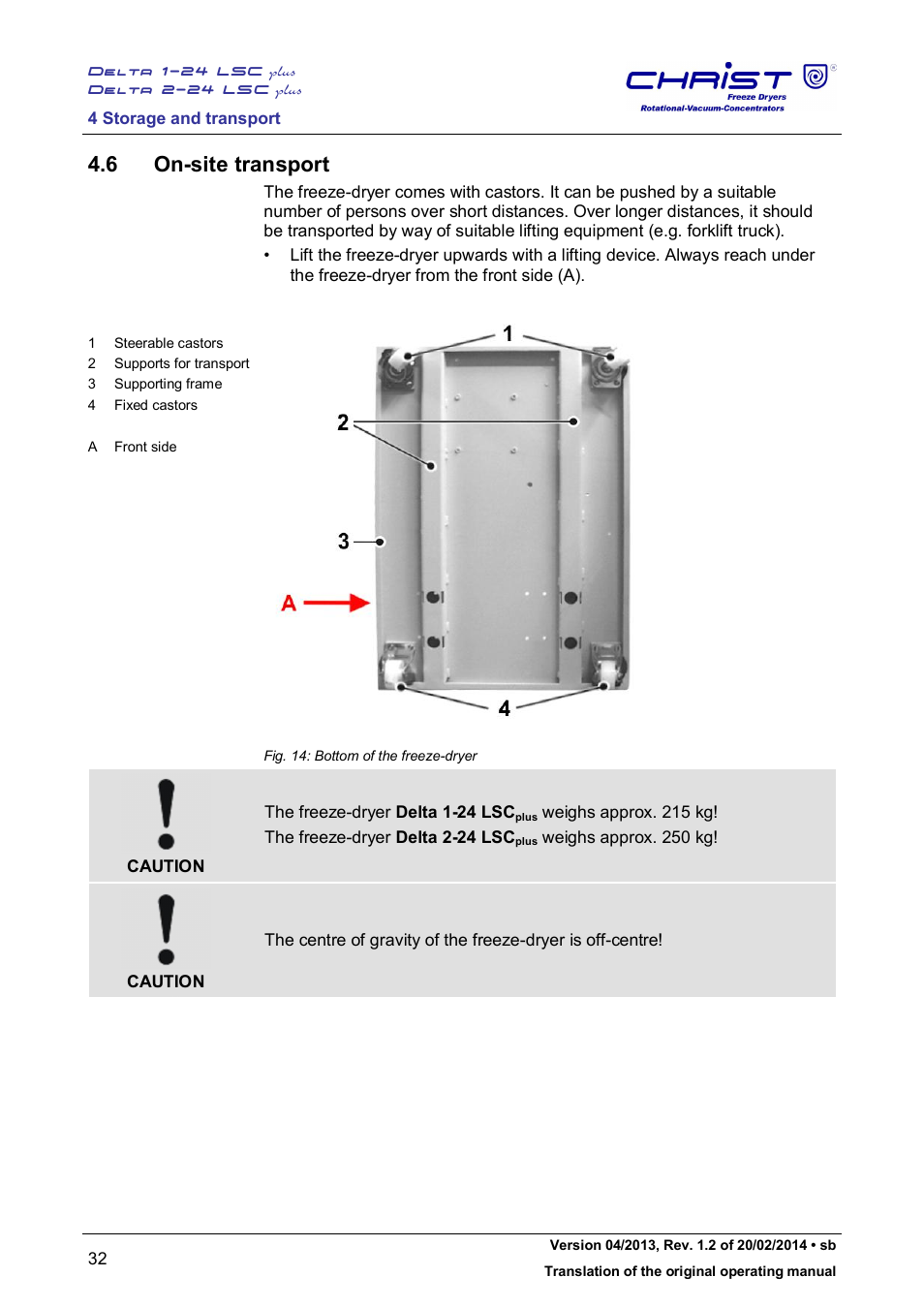 6 on-site transport | Martin Christ Delta 2-24 LSCplus User Manual | Page 32 / 127