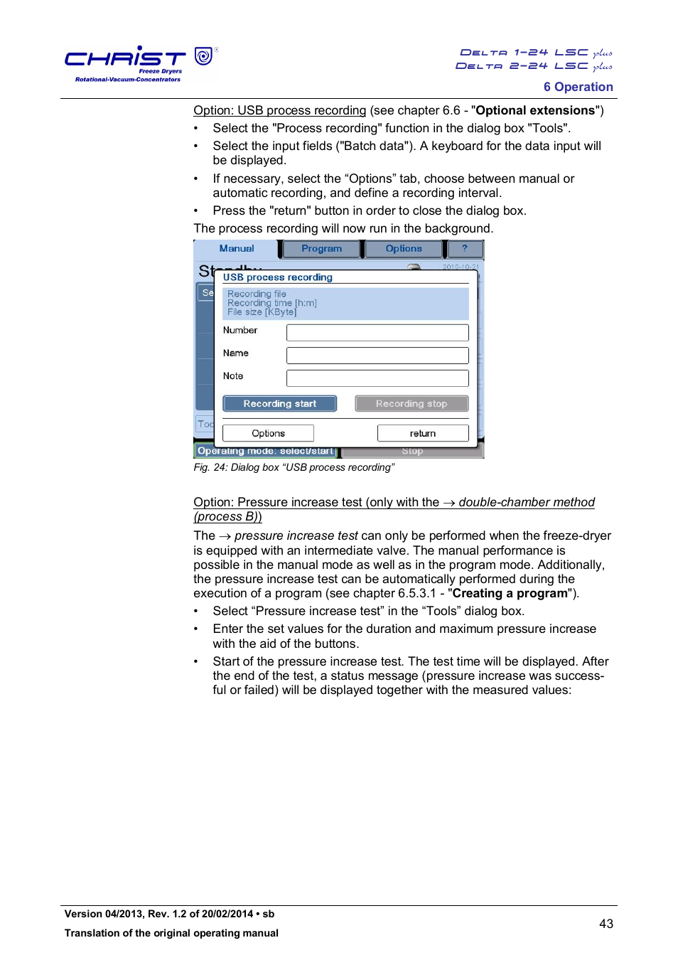 Martin Christ Delta 2-24 LSCplus User Manual | Page 43 / 127