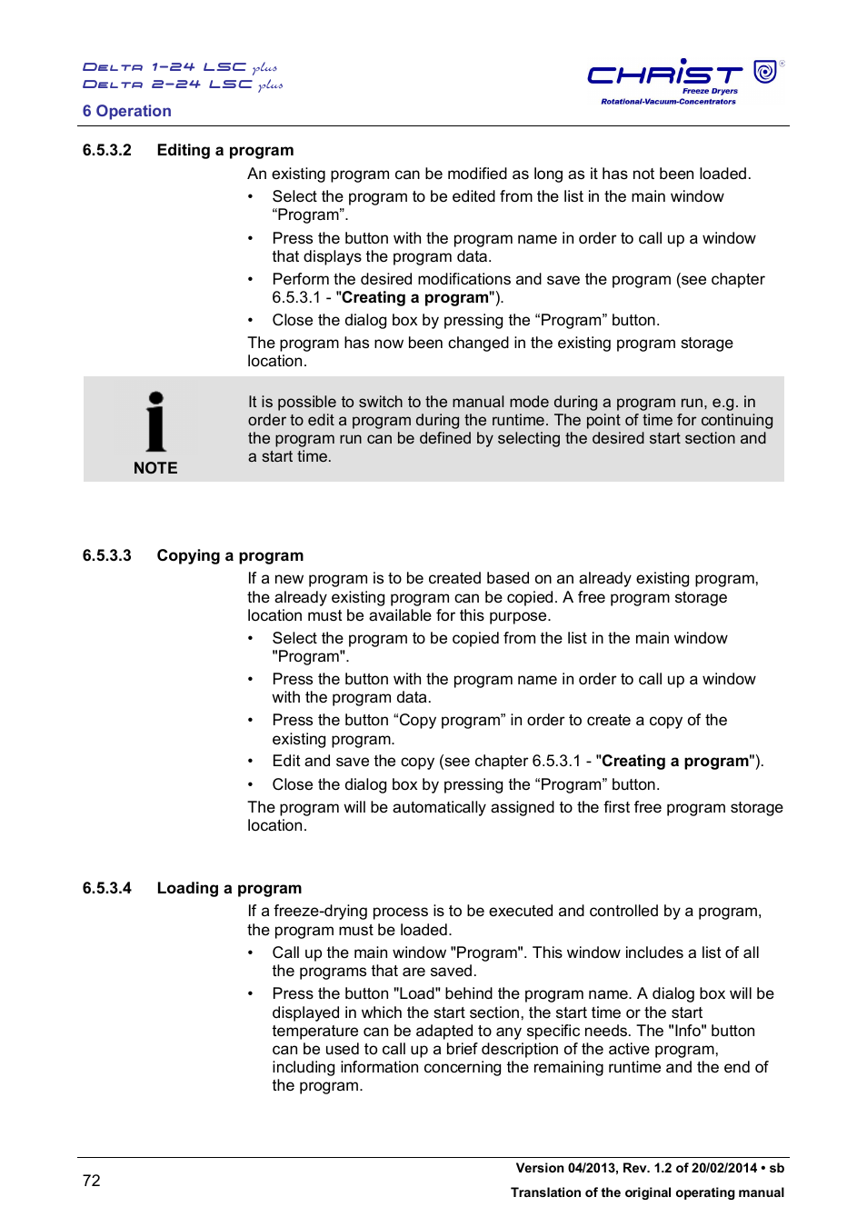 Martin Christ Delta 2-24 LSCplus User Manual | Page 72 / 127