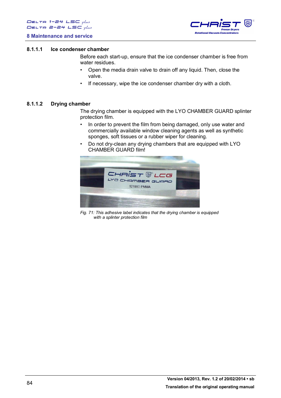 Martin Christ Delta 2-24 LSCplus User Manual | Page 84 / 127