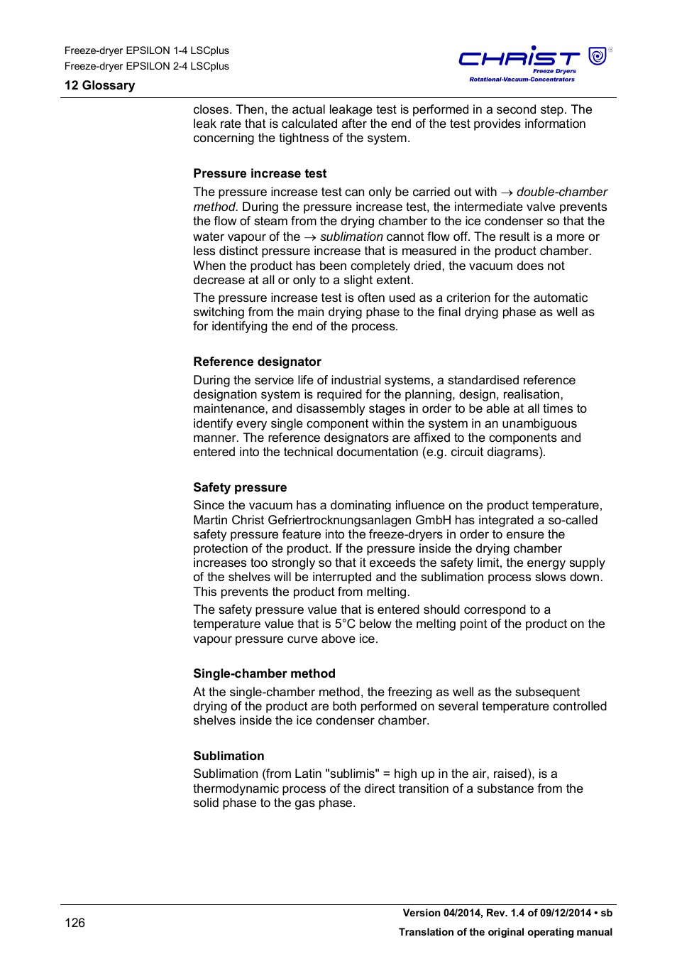 Martin Christ Epsilon 2-4 LSCplus User Manual | Page 126 / 131
