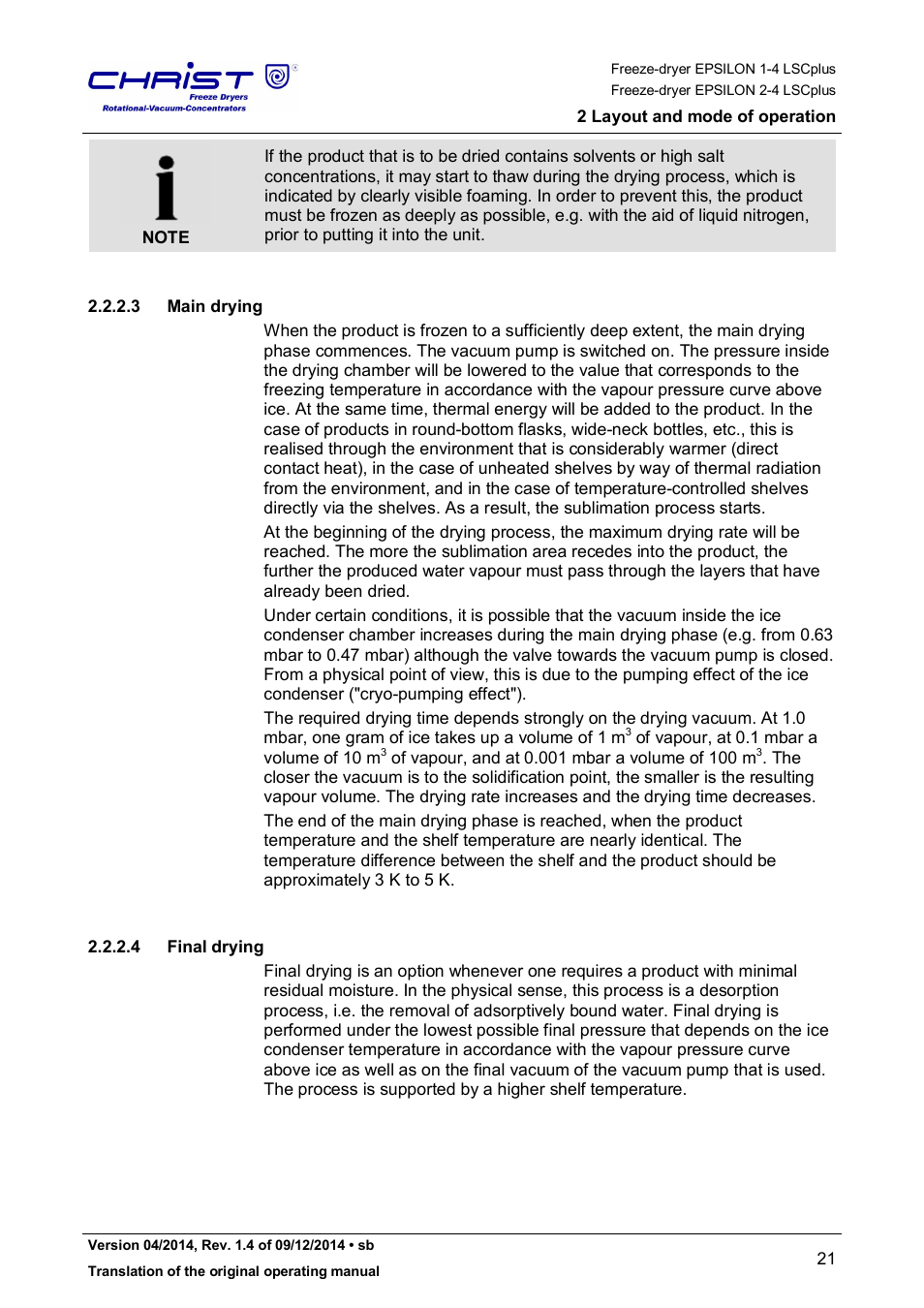 Martin Christ Epsilon 2-4 LSCplus User Manual | Page 21 / 131