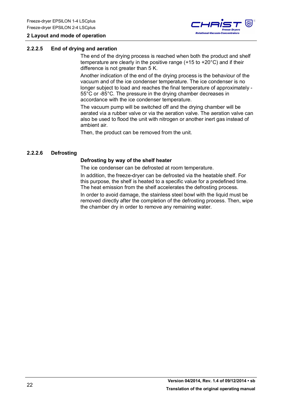 Martin Christ Epsilon 2-4 LSCplus User Manual | Page 22 / 131
